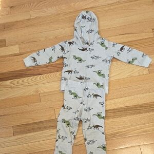 Carter's Dinosaur Pajama Set - Gray and Green